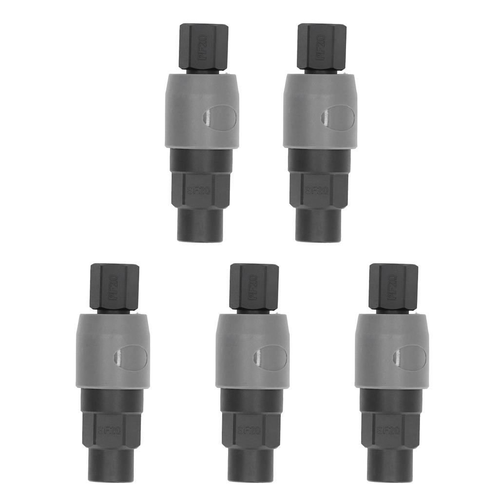 5 Sets Pneumatic Fitting Air Coupler Quick Connector Type C Self Locking Female Thread(SF+PF20 )