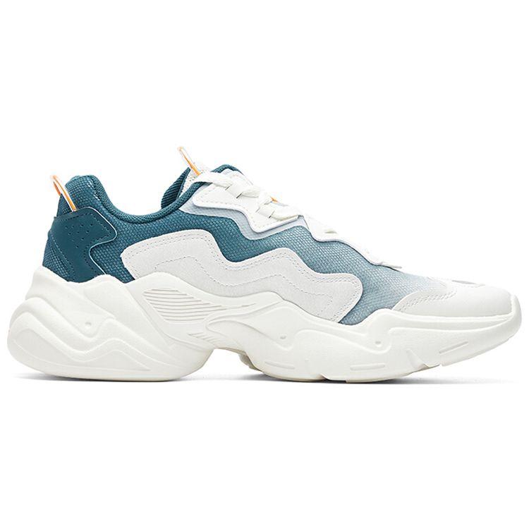 Anta Кроссовки Lifestyle Series с низким верхом, амортизирующие, нескользящие, износостойкие, для папы, белые, синие, 112038883-3