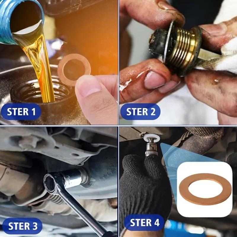 Медная уплотнительная шайба M14 Автомобильное плоское уплотнительное кольцо Прокладка Шайбы 94109-14000941 09-14000 для Honda Civic 1996-2018 CR-V 2007-2017