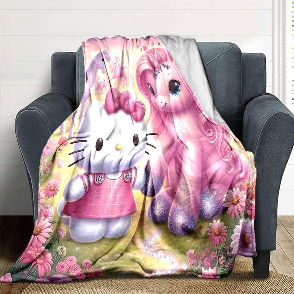 1 шт. Плед Hello Kitty Единорог Легкий фланелевый плед для дивана кровати путешествий кемпинга гостиной офиса дивана кресла