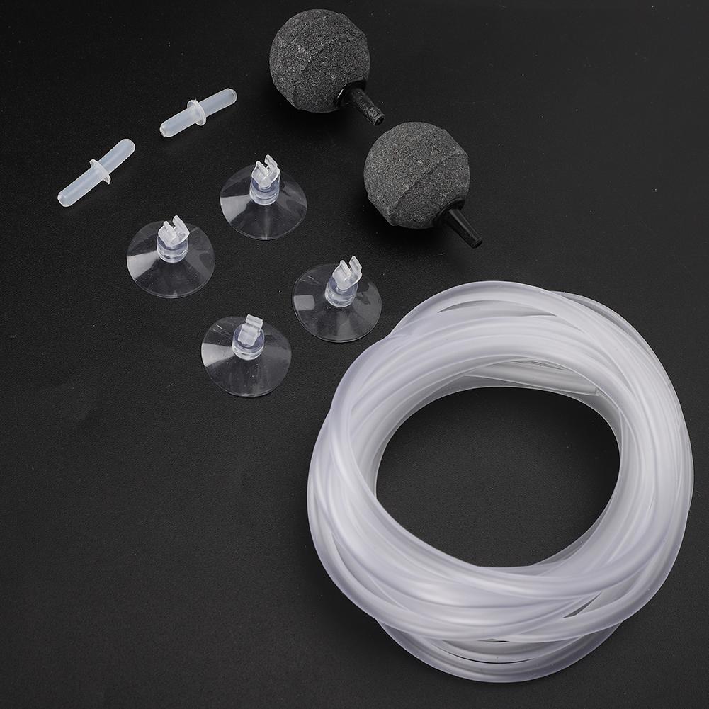 Аквариумный кислородный насос, комплект аксессуаров, пузырьковый камень, шланг, присоска, держатель, клапан, устройство аэрации для