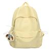 Solid Color Student Schoolbag Women's Large Capacity Backpack Travel Backpack