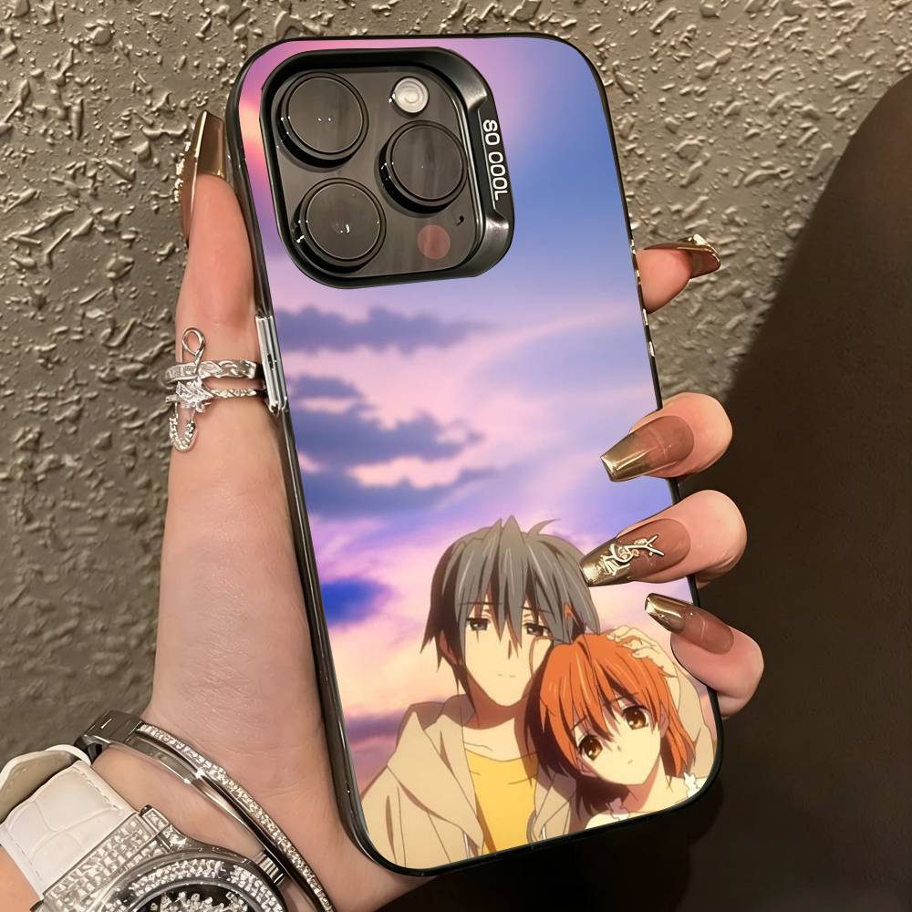 Чехол для телефона Anime Clannad-d для iPhone 17,16,15,14,13,12,11 Plus,Pro Max,XS, Цветной Серебристый Черный Чехол
