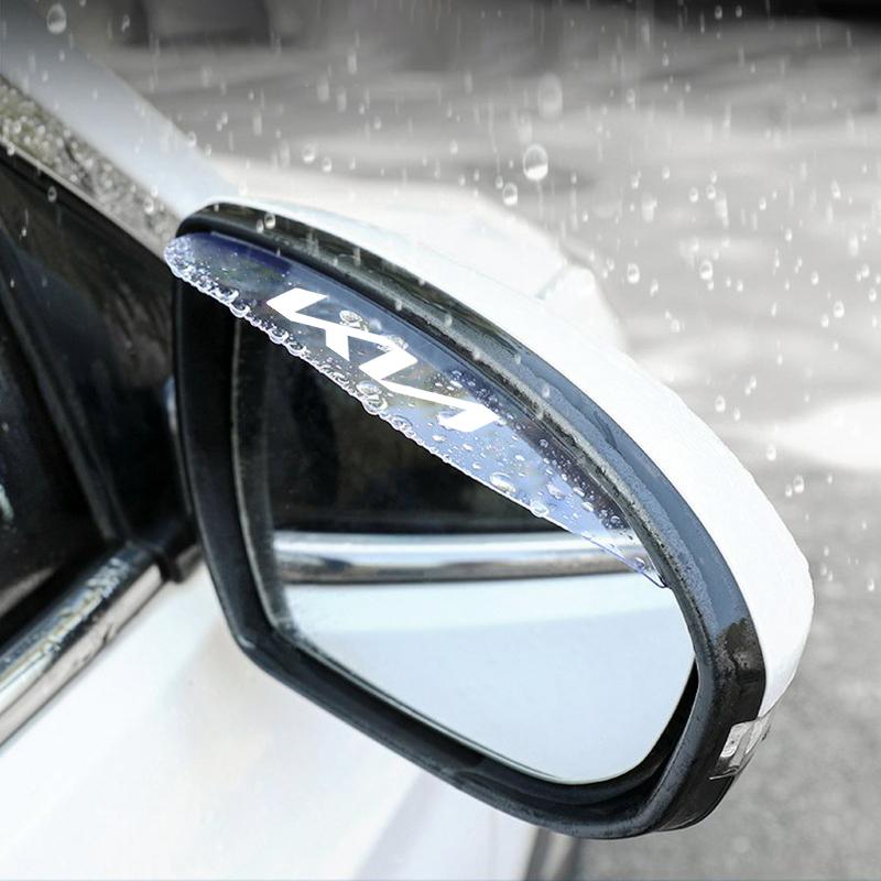 AABIV1 2Pcs Car Rearview Mirror Rain Eyebrows Rainproof Cover For KIA RIO Soul EV6 EV9 Sorento Ceed Niro EV3 Stinger K5 K9 Stonic Forte