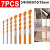 7pcs/set Durable Power Tool Twist Auger Drill Bit Set Precision Professional Hole Drill Bits High Hardness Hole Opener