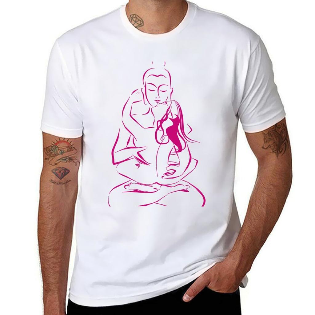 Tantra Buddha Combining Sexuality And Spirituality Tshirt Simple Casual Short Sleeve Cotton Tshirt