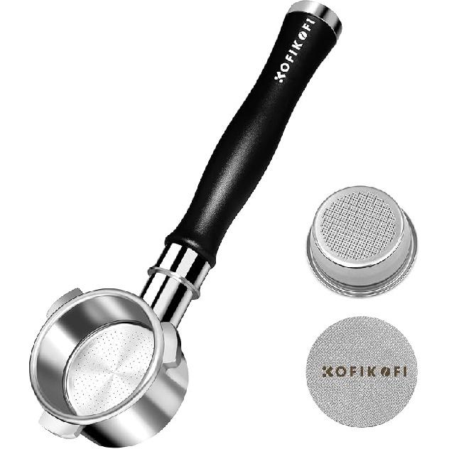 54-мм бездонный портафильтр, Бездонный голый портафильтр подходит для Breville Barista Express BES870/878/880 и эспрессо-машин Breville/Sage 54 мм, Пак