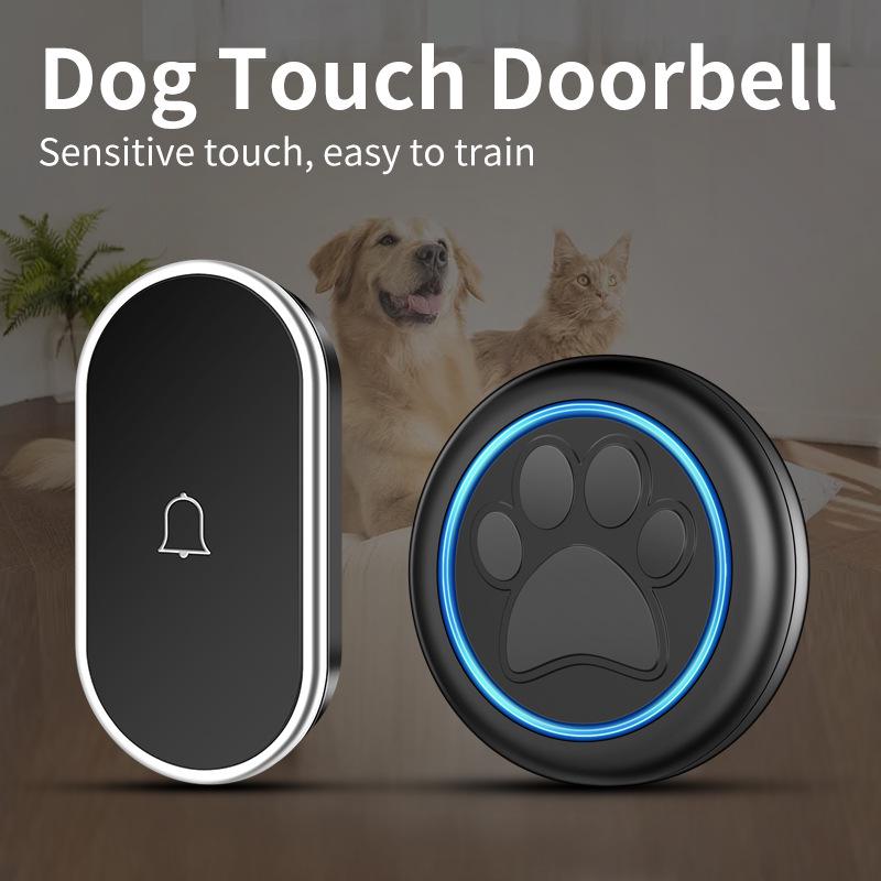 Smart Wireless LED Touch Doorbell with Waterproof Flashing Light for Pets
