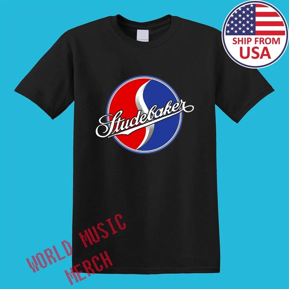 Мужская черная-белая футболка Studebaker Classic Car Размеры S-5XL