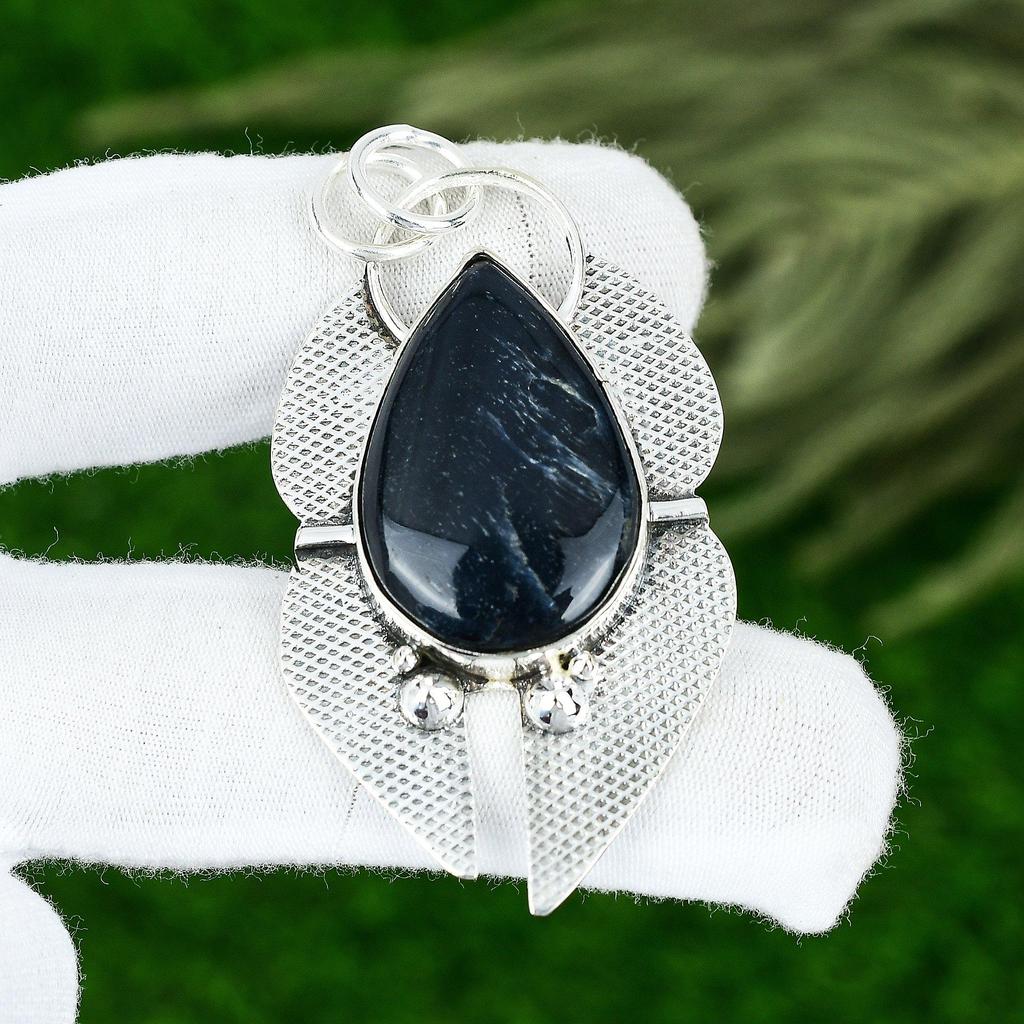 Распродажа ко Дню памяти Неллит Драгоценный камень Бохо Мать Этническая Подвеска Ювелирное изделие 925 Серебро