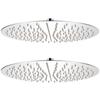 VidaXL Plunging Shower Head 2 Pcs Stainless Steel Ø 40 Cm