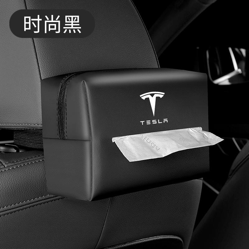 Car Interior Tissue Bag Seat Back Tissue Storage Box Holder Accessories For Tesla Model 3 Model S X Model Y Roadster SpaceX