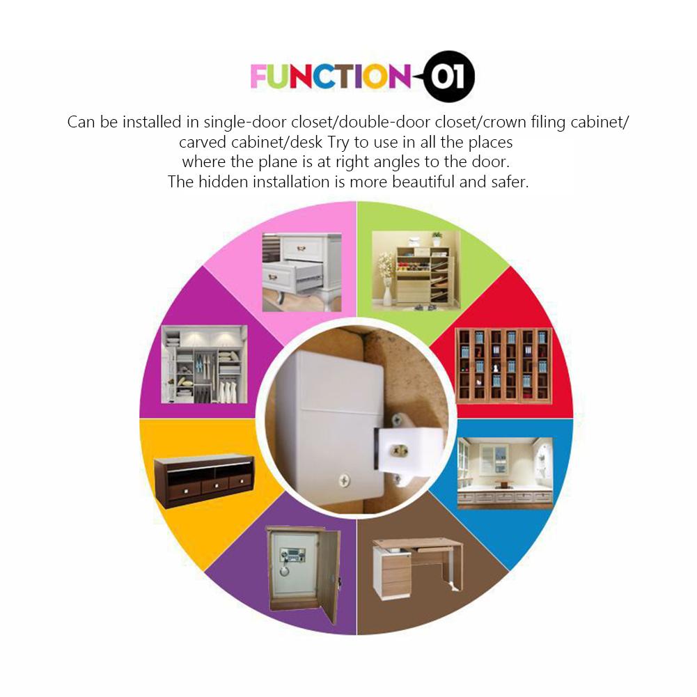 Invisible Cabinet Lock RFID Sensor Smart Drawer Security Keyless File Cabinet Locks Anti-theft Device