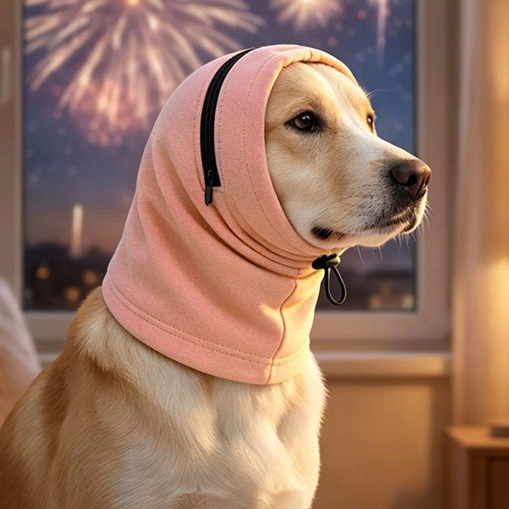 Elastic Dog Soothing Headcover Adjustable Dog Anti-scare Scarf Dog Calming Earmuff Winter
