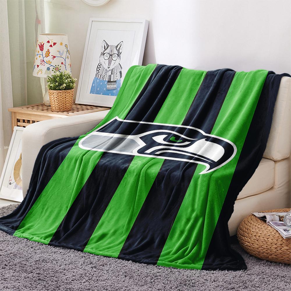 1 шт. Фланелевое одеяло с принтом Seahawks, Высококачественное, Удобное для всех сезонов, Декор для дома, Тепло и уют, Идеально для подарков