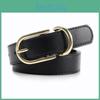 Solid Color Ladies Belt With Simple Alloy Buckle For Casual Office Looks Weekend