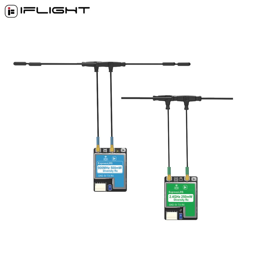 IFlight 2.4GHz/900MHz ExpressLRS ELRS True Diversity Receiver Dual-antenna Diversity Long Range Receiver