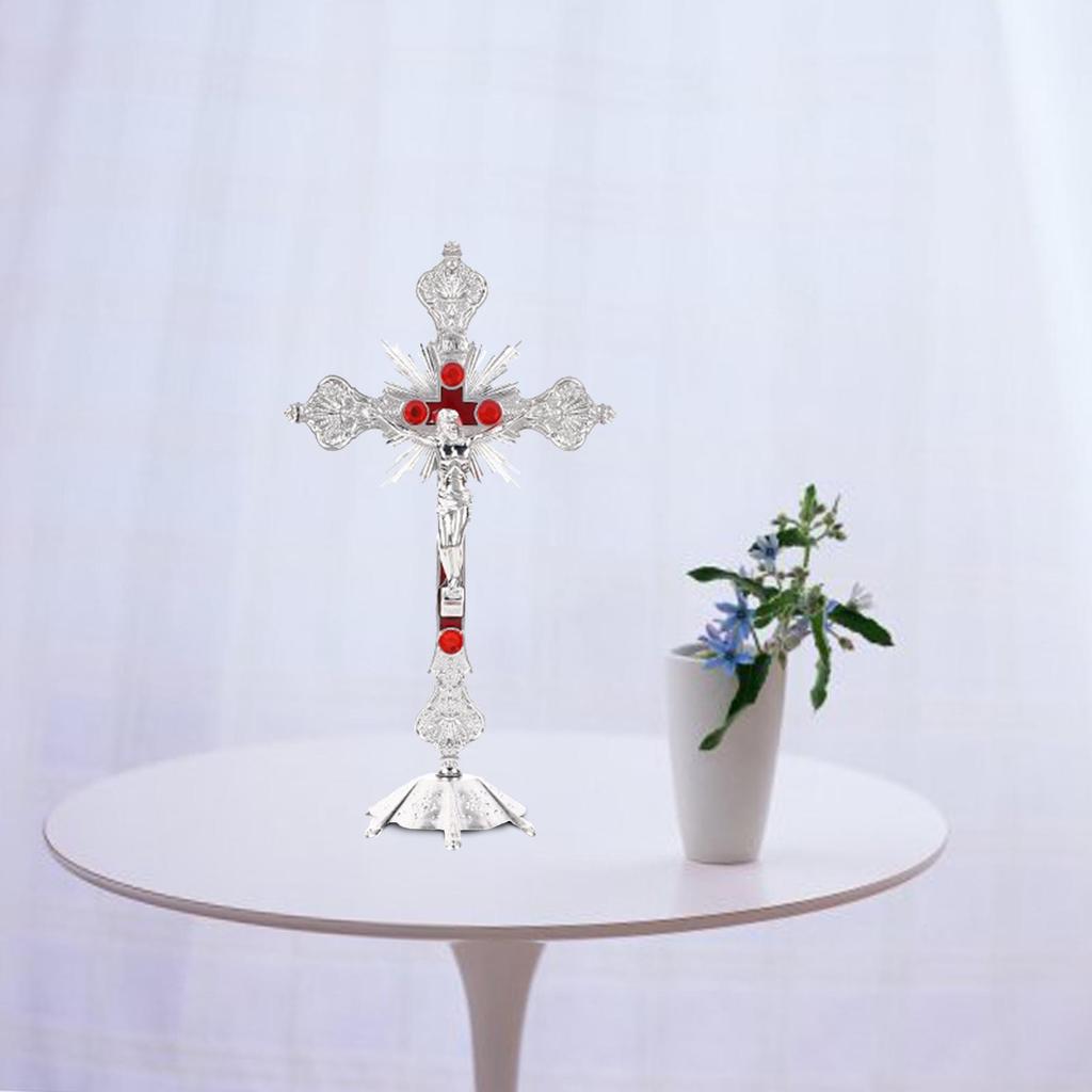 Church Relics Jesus on The Stand Cross Wall Crucifix Antique Home Chapel Decorations Ornamemts
