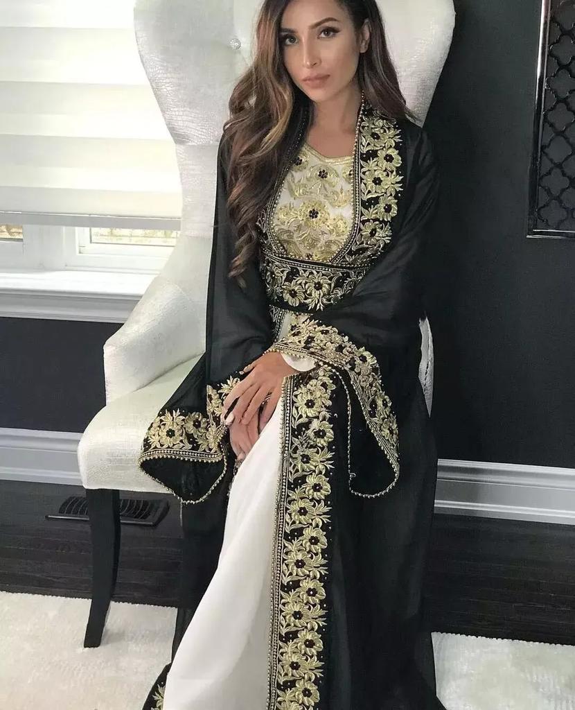 Islamic Kaftan Dubai Farasha Moroccan Abaya Caftan Georgette Stylish Gown Dress