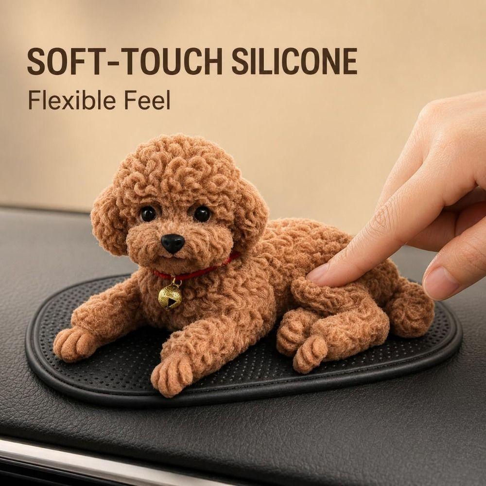 Dog Car Dog Dashboard Decoration with Anti Slip Pad Dog Car Ornament Car Center Console