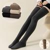 Solid Color Thermal High Stockings Cotton Women Winter Compression Stocking