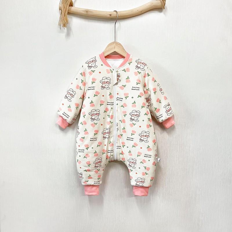 Thick Cotton Sleeping Bag Toddlers 1-3 Years Winter Warm Sleepwear 80-130cm Anti-Kick Belly Protection