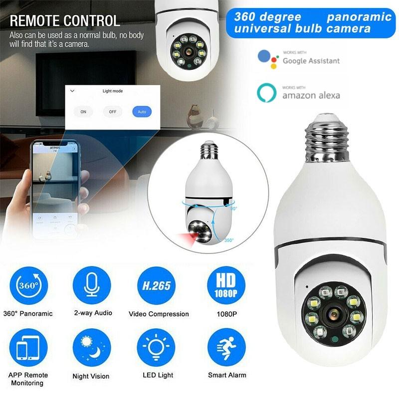 LS VISION 1080P 360° WiFi Wireless Surveillance Camera RC Night Vision Automatic Body Tracking Alarm 8x Digital Zoom Security Baby Monitor