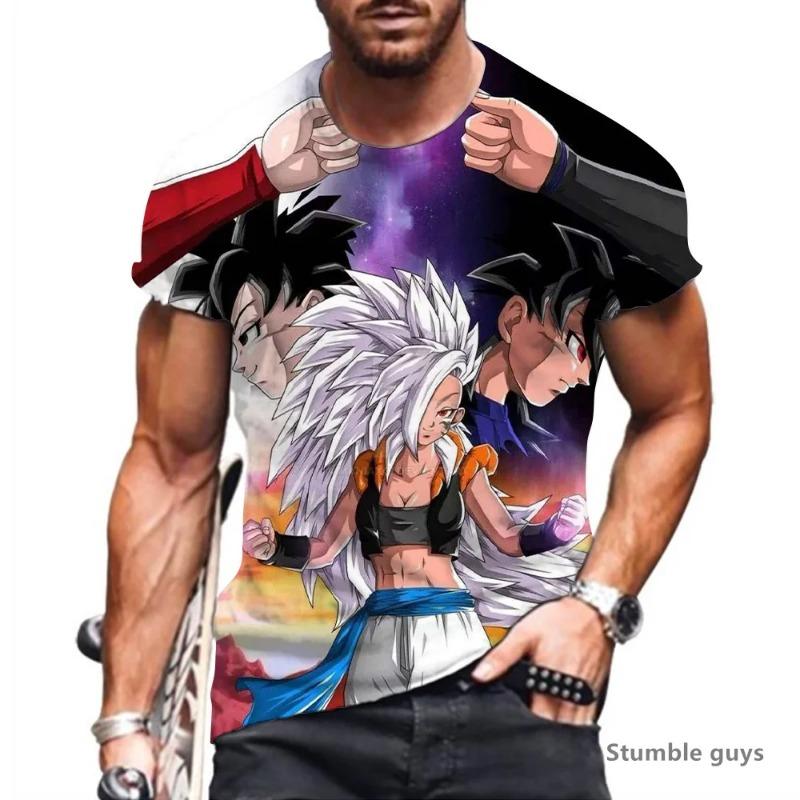 Летняя футболка Dragon Ball Мужская Одежда для мальчиков Девочек Топы Super Saiyan Детская футболка Свитшот Goku Vegeta Streetwear