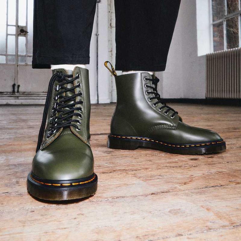 Dr. Martens 1460 Британская мода Короткие ботинки Ботинки унисекс Зеленый 26966272