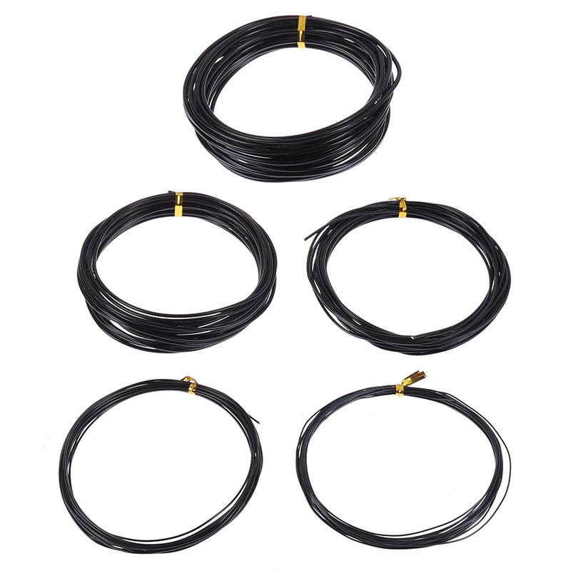 Проволока для бонсай, тренировочная проволока для бонсай из анодированного алюминия, общая длина 16,5 футов (черный)