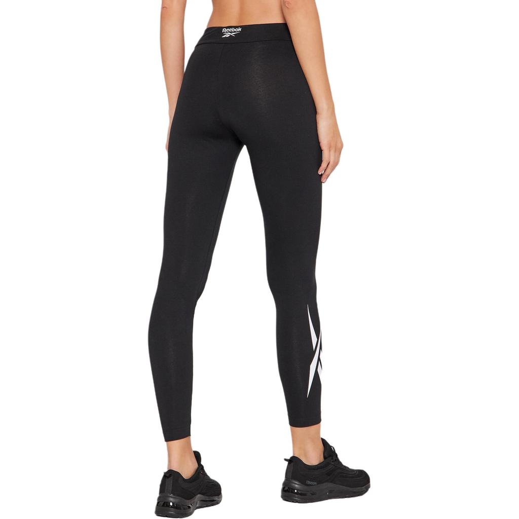 Reebok Solid Color Logo High Waist Sports Pants Women Bottoms Black H41357