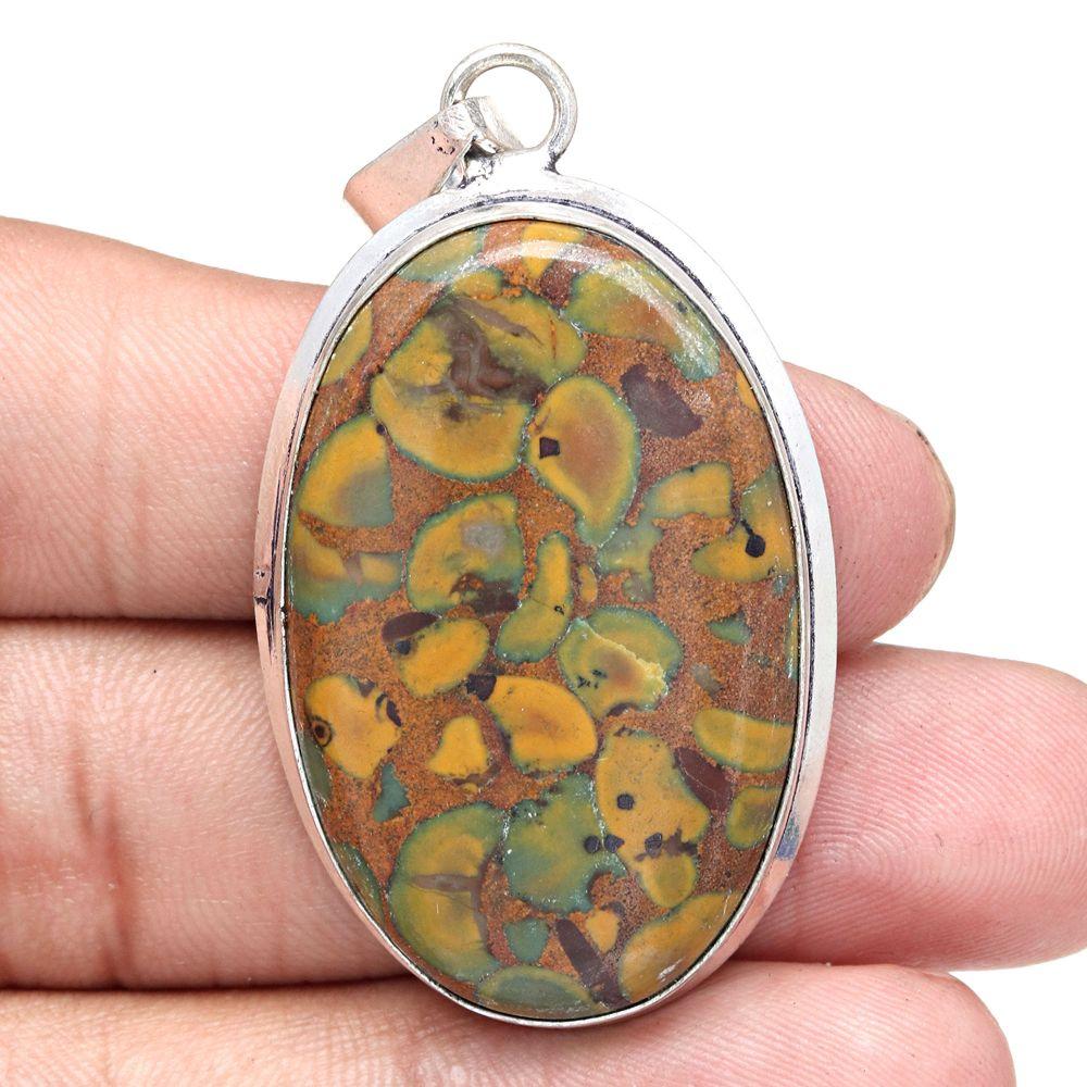 Pendant Azuboo Lite Gemstone Mother'Day Gift Silver Jewelry 2.25"