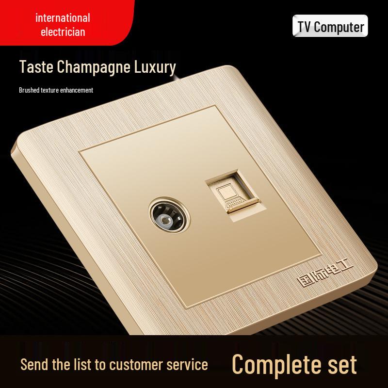 Встраиваемая настенная панель выключателя и розетки типа 86 с USB и многоконтактными силовыми розетками