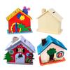 Unfinished DIY Painted Storage Jar DIY White Embryo House Mold Small House Piggy Bank  Home Decor