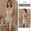 Women's Summer Camisole with Lace Vest and Mesh Uniform Seductive Sexy See-Through Outfit for Nightclubs 2128
