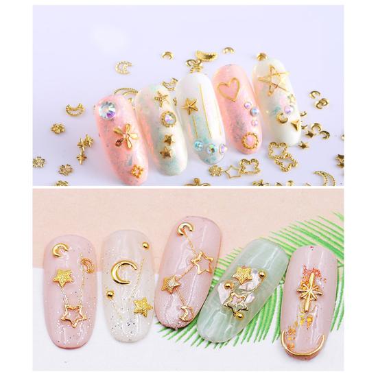 Nail Sequins Moon Star Design Decorative Beauty Nail Art Creative DIY 3D Decal for Daily Life