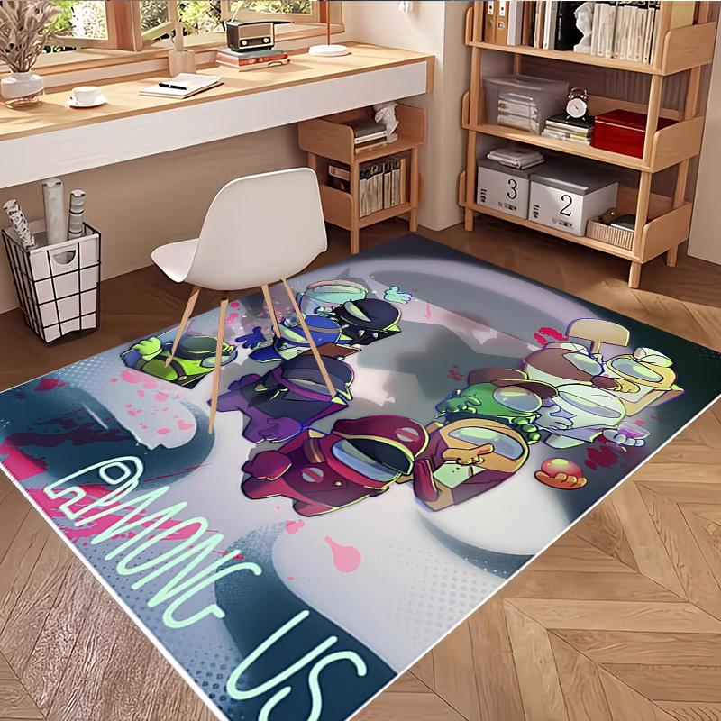 Among Us Print Rug, Washable Floor Carpet, For Entryway Dorm Laundry Room Office Study, Home Decor Birthday Christmas Gift