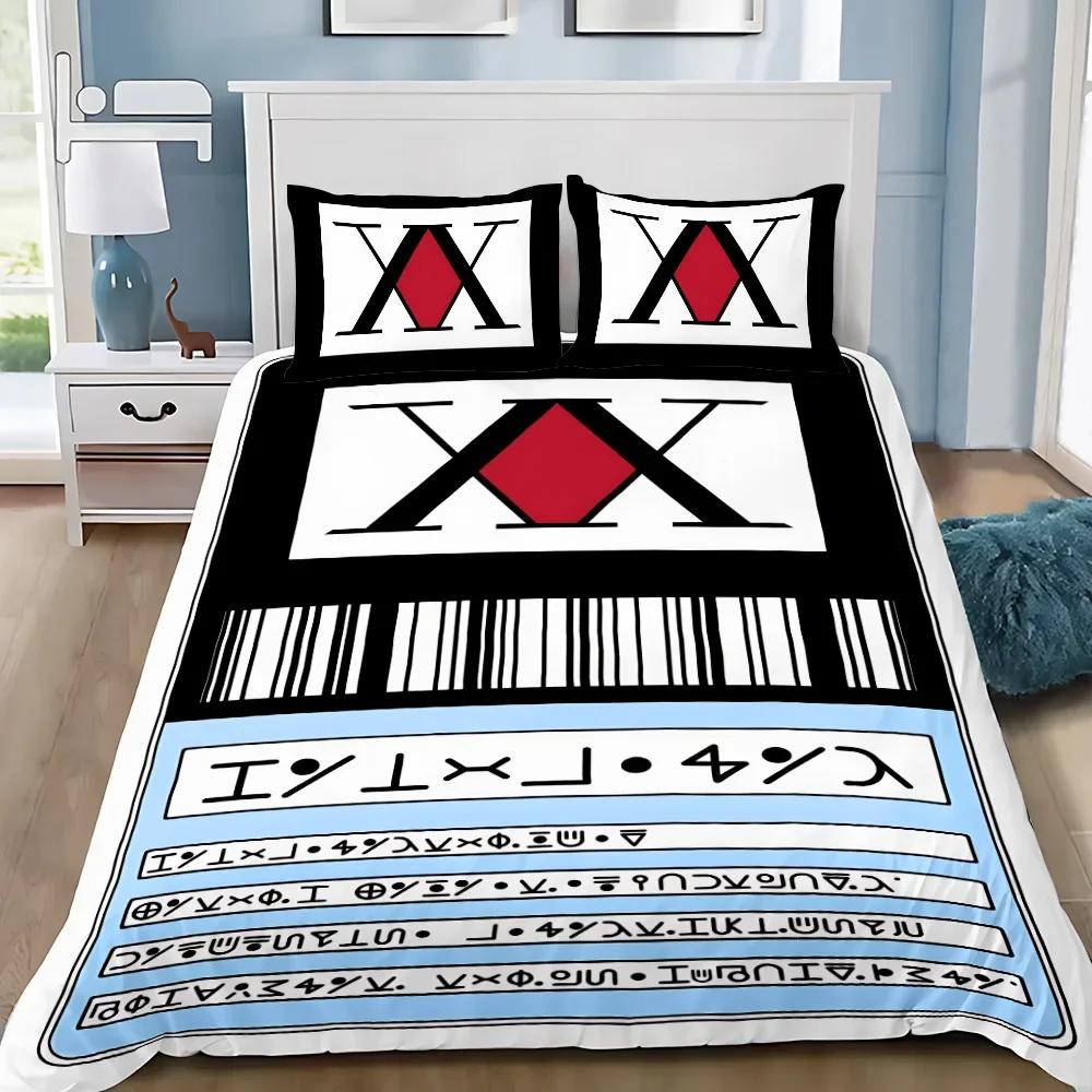 Аниме Мягкое Пододеяльник Наволочка Hunter x Hunter Комплект Постельного Белья Взрослые Люди Мальчик Девочка Украшение Спальни Дети Односпальный Двуспальный Большого Размера Размеры