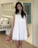 Kinder Baby Rose Embroidery Mini Dress - Off White