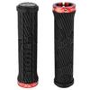 WFS World Map MTB Grips Single Clamp Ergonomic Mountain Bike Handlebar Grips Comfortable Vibration Damping for and Downhill Black with Red Lock-On –
