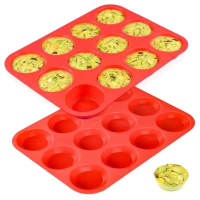 Круглая силиконовая форма для маффинов, 12 полостей, пищевая легкосъемная форма для торта, шоколадных конфет, кубик льда, форма для выпечки «сделай сам», кухонные принадлежности