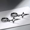 1 Pair Women Earrings Solid Color Star Shape Hip-hop Sturdy Lady Drop