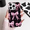 Розовый бант-сердечко Чехол для телефона Для iPhone 17 17Air 16 15 14 13 12 11 Pro Max 14 15 16 Plus Матовый Ударопрочный Мягкий Чехол Funda