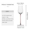 Handmade Crystal Flared Wine Glass Red Rod Sweet Whiskey Tasting Glass for Enhanced Aroma And Flavor Experience