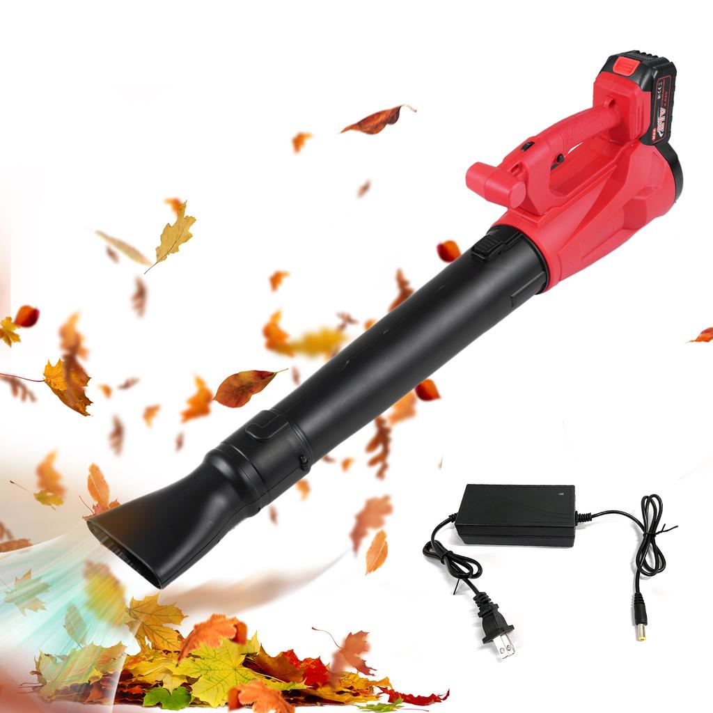 Воздуходувка для листьев 21 В, электрическая воздуходувка для листьев, аккумуляторы 4,0 Ач и зарядное устройство в комплекте, 6 скоростных режимов, легкая, модель L