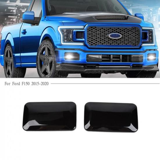 Smoked Black Front Fog Light Lamp Cover Trim For Ford F150 2015- Accessories