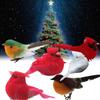 Whimsical Natural Material Robin Bird Ornament For Holiday Tree Decor Style