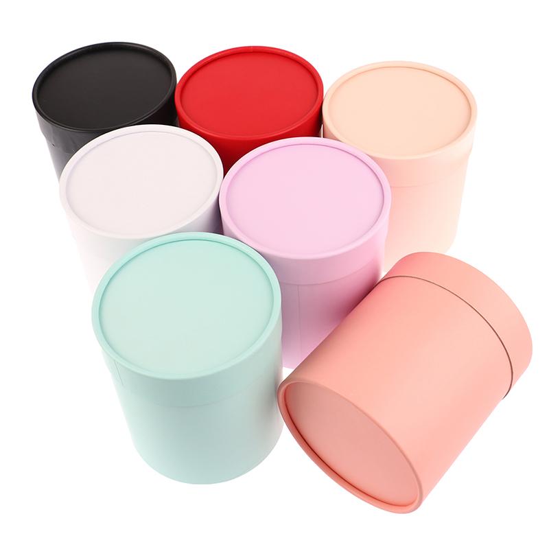 1Pc Flower Box Rose Bouquet Boxes Round Box Flower Arrangement Wedding Decor