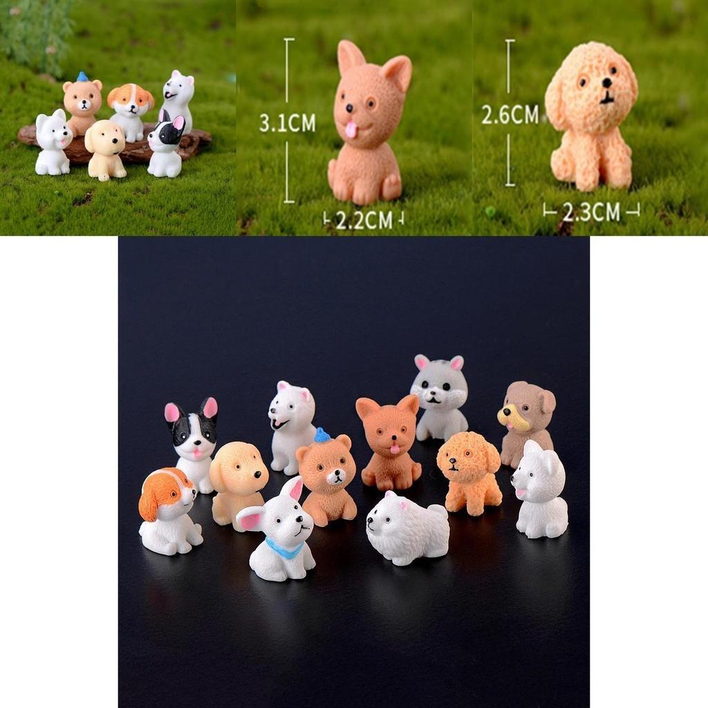 Очаровательные миниатюрные полимерные куклы-собачки 12 стилей, украшения, идеально подходящие для очаровательного садового декора