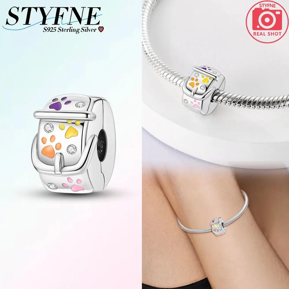 Изысканный цвет Стрекоза Отпечаток лапы Чешуя дракона Клипса Шарм Разделитель Медная бусина Подходит для оригинального ожерелья браслета DIY Подарок Женщинам